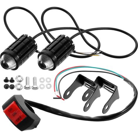 Motorradscheinwerfer (12–80 V) – 6,00 X 3,90 X 3,10 Cm – Schwarz