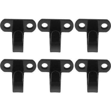 6er-set Schraubhaken Aus Eisen Für Die Decke, Stabile Haken Für Regalböden, Geeignet Für Bad, Küche Und Kleiderschrank – 3,50 X 3,50 X 2,50 Cm – Schwarz