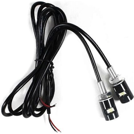 2er-pack 12v 1w Led-lampen Für Auto-/motorradkennzeichen – Schwarz