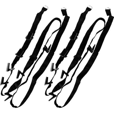 Set Mit 2 Verstellbaren Türgurten, Kein Bohren Erforderlich, Für Huttaschen Und Kleidung – 216 X 2,5 X 0,2 Cm – Schwarz