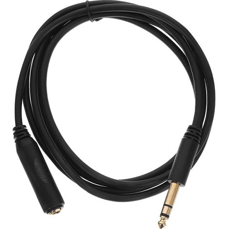 6,35-mm-audiokabel (stecker/buchse) Für 6,35-mm-lautsprecher, Audio-verlängerungskabel – 180,00 X 1,20 X 1,20 Cm – Schwarz