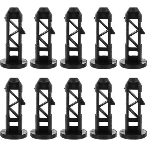 10 Sicherheitsschlaufen Für Mülltonnen Im Außenbereich, Mülltonnendeckel, Verbindungsstifte – 6,8 X 3 X 3 Cm – Schwarz
