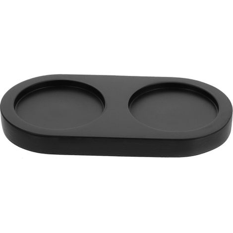 Holztablett Für Pfeffermühle, Pfeffermühlenständer, Holztablett Für Pfefferflasche – 14,80 X 7,80 X 1,30 Cm – Schwarz