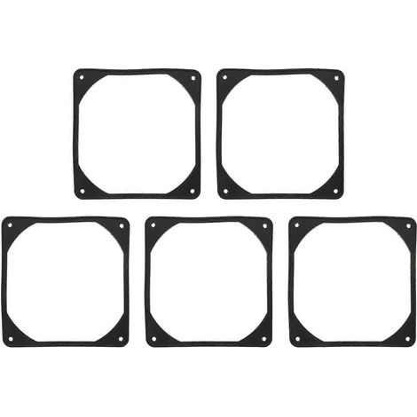 Set Mit 5 Anti-schock-pads Für 120-mm-computerlüfter – 12,00 X 12,00 X 0,20 Cm – Schwarz