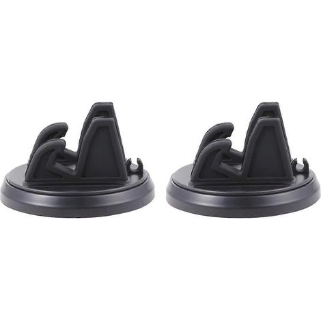 Set Mit 2 Drehbaren Silikon-handyhaltern (360°), Handyhalterung, Smartphone-halterung Für Das Armaturenbrett Im Auto (schwarz) – 7,27 X 7,24 Cm – Schwarz