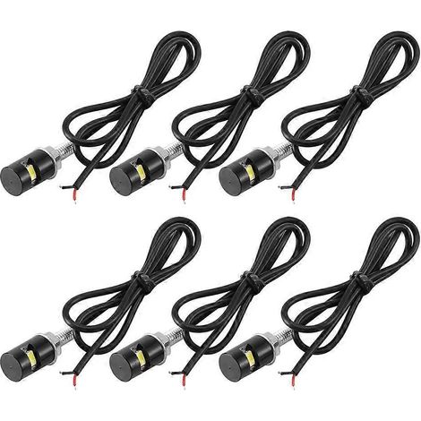 Set Mit 6 Eagle Eye Kennzeichenleuchten, Led-rückfahrscheinwerfer Für Autos (schwarz) - 50 X 1,7 X 1,2 Cm - Schwarz