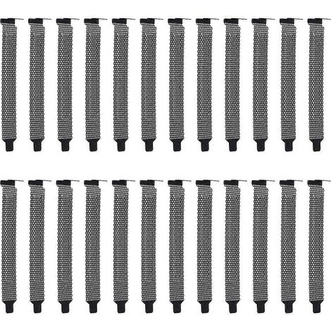 20 Staubschutzplatten Aus Metallgewebe Für Pci-steckplätze In Computergehäusen (schwarz) – 12,10 X 1,90 X 0,50 Cm – Schwarz