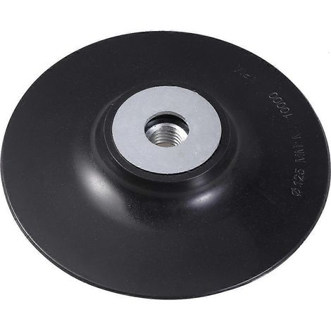 125 Mm (5 Zoll) Stahlschleifscheiben Mit Gummidichtung Und 14-loch-stahlklebeträger (schwarz) - Schwarz