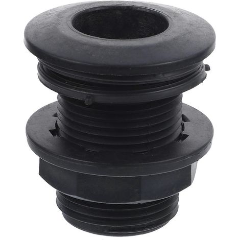 Gewindedurchführung, 1-zoll-durchführung, Wassertankanschluss – 5,4 X 5 Cm – Schwarz