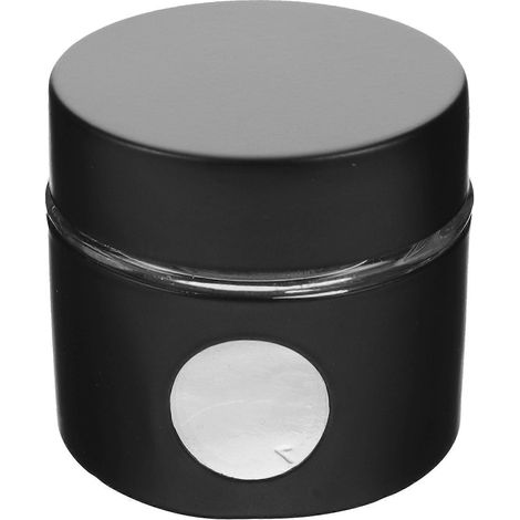 Tragbare Aufbewahrungsbox Für Tee, Luftdichtes Reisegefäß Aus Edelstahl Und Glas. – 6,3 X 6,3 X 5,8 Cm – Schwarz