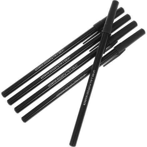 5er-set Mehrzweck-filzstifte Für Wäsche, Hemden Und Schuhe – 17,00 X 1,00 X 0,70 Cm – Schwarz