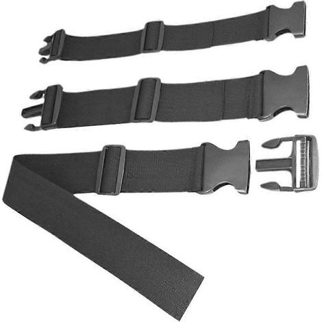 Set Mit 3 Gürteltaschen-gurtverlängerungen, Verlängerungsschnalle Und Verstellbarem Verlängerungsgurt – 100,00 X 6,00 X 1,00 Cm – Schwarz