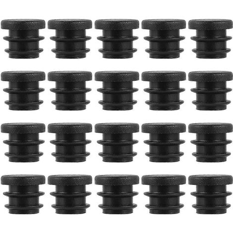 100 Runde Kunststoffkappen, 16 Mm, Für Möbelbeine – 1,6 X 1,3 Cm – Schwarz