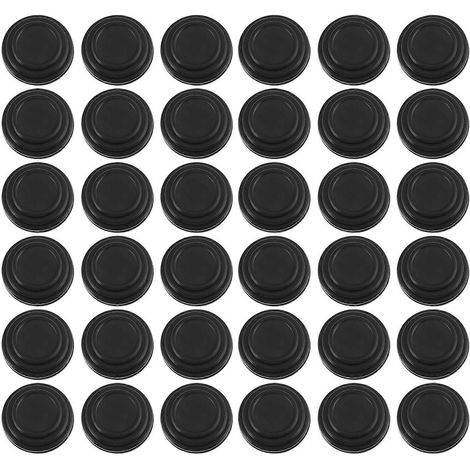 Set Mit 24 Stoßdämpfenden Autotürschonern, Silikonpads – 2,70 X 2,70 X 0,90 Cm – Schwarz