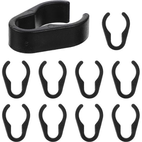 10er-pack Mikrofonkabelklemmen, Robuste Und Flexible Mikrofonkabelklemmen – 3,90 X 2,50 X 1,10 Cm – Schwarz