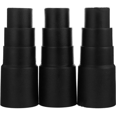 Set Mit 3 Praktischen Staubsaugerschlauchadaptern, Kunststoff-staubsaugerschlauchadapter 25 Mm/30 Mm/34 Mm/42 Mm – 10,5 X 4 X 4 Cm – Schwarz