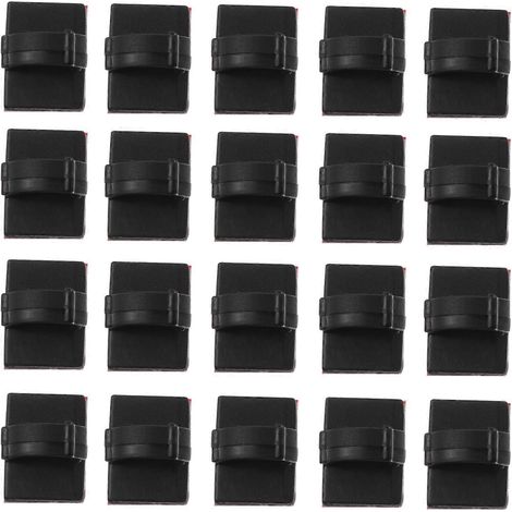 Packung Mit 100 Kabelclips Mit Starkem Klebeband Für Optimales Kabelmanagement. – 2 X 1,5 Cm – Schwarz