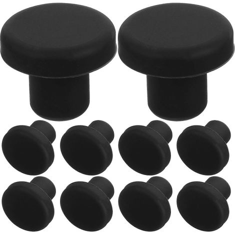 10 T-förmige Gummistopfen, Stopfen Für Runde Löcher, Gummidichtungen, Dichtungsstopfen – 1,50 X 1,50 X 1,30 Cm – Schwarz