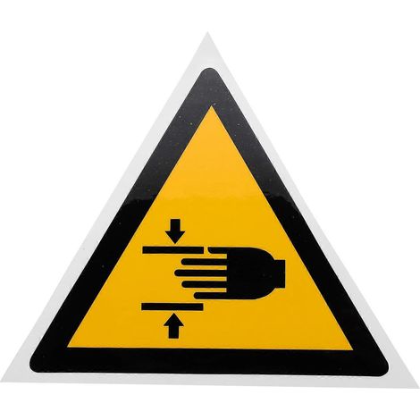Warnaufkleber „handquetschgefahr“ Für Geräte – 10,00 X 10,00 X 0,20 Cm – Schwarz