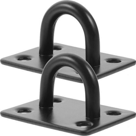 Set Mit 2 Robusten Edelstahl-ösenhaken Für Die Deckenmontage – 4,70 X 4,00 X 3,00 Cm – Schwarz