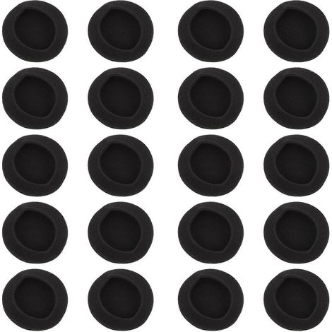 20er-pack Universelle Elastische Ersatz-ohrpolster Für Kopfhörer – 5 Cm – Schwarz