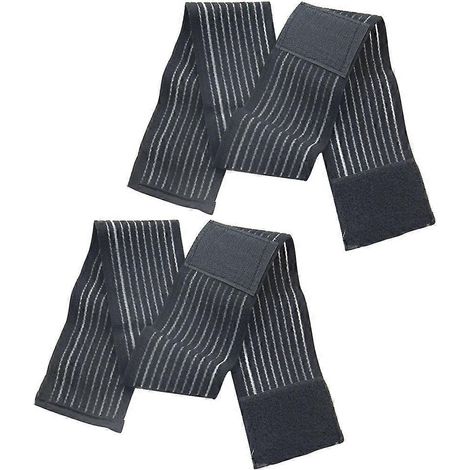 Set Mit 2 Atmungsaktiven, Multifunktionalen Kniebandagen Mit Kompressionswirkung, Elastische Bandage Für Laufen, Basketball Und Andere Sportarten. – 120,00 X 7,50 X 1,00 Cm – Schwarz
