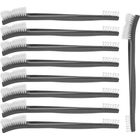 Set Mit 9 Doppelseitigen Reinigungsbürsten, Handreinigungsbürsten, Kratzschutzbürsten, Griffreinigungsbürsten – 17,00 X 2,00 X 0,60 Cm – Schwarz