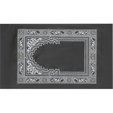 Tragbarer Islamischer Gebetsteppich Mit Kompass, Dekorativer Muslimischer Gebetsteppich – 100 X 60 X 1 Cm – Schwarz