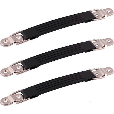 Set Mit 3 Flexiblen, Einfachen Und Praktischen Griffen Für Möbel, Schränke Und Koffer (schwarz) – 17,6 X 2,7 Cm