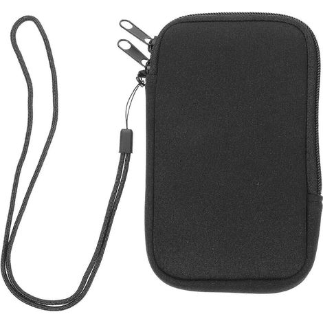 Neopren-handytasche Mit Reißverschluss, Smartphone-schutz, Tragbare Aufbewahrungstasche – 18 X 11 Cm – Schwarz