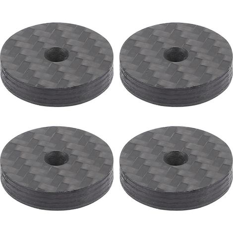 Set Mit 4 Lautsprecherständern Aus Kohlefaser Inklusive Dämpfungspads Und Spikes. – 2,50 X 2,50 X 0,50 Cm – Schwarz