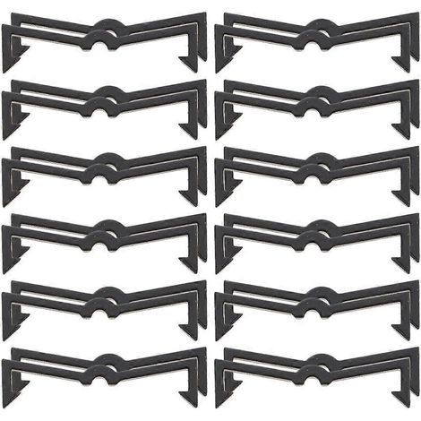50 Kunststoff-lochwandbefestigungen – Lochwandhaken-zubehör – 6 X 1,3 Cm – Schwarz