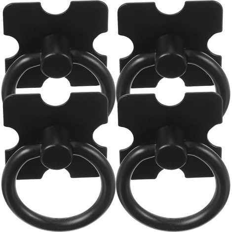 Set Mit 4 Schubladengriffen Für Möbel, Küchenschrankgriffe, Möbelbeschläge – 3,50 X 3,50 X 0,10 Cm – Schwarz
