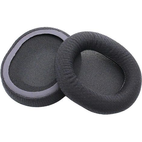 Paar Ersatz-ohrpolster Aus Stoff Für Steelseries Arctis 3, 5 Und 7 Kopfhörer – 9 X 7,5 Cm – Schwarz