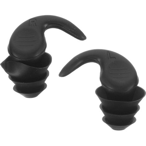 Paar Silikon-ohrstöpsel Für Konzerte, Lärmreduzierung, Mit Etui – 2,5 X 2,5 Cm – Schwarz