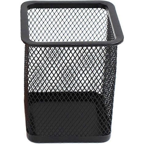 Quadratischer Stiftehalter Aus Metall (schwarz)