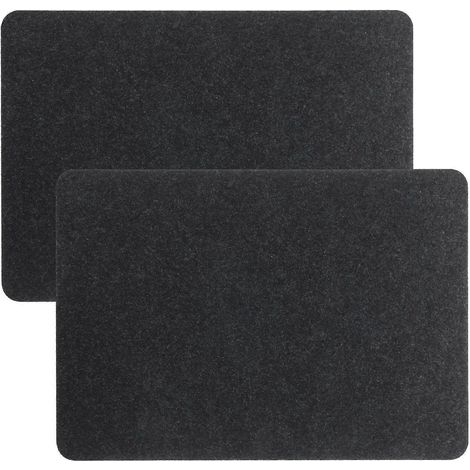 Set Mit 2 Rutschfesten Matten Für Heißluftfritteusen, Hitzebeständig, Für Arbeitsflächen Und Küchen. – 45 X 30 X 0,4 Cm – Schwarz
