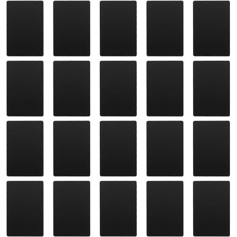 50 Visitenkarten, Gedruckt Auf Aluminiumfolie Für Markiermaschinen – 7,9 X 4,9 X 0,1 Cm – Schwarz