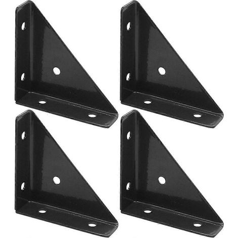 Robuste, Dreieckige Eckverbinder Für Eckverbindungen – 9,20 X 6,60 X 2,00 Cm – Schwarz
