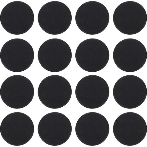 20 Runde Kunststoffstopfen Für Sparschweinböden – 3,8 Cm – Schwarz