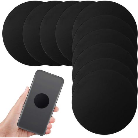 Packung Mit 20 Selbstklebenden Autotelefonhaltern Aus Metall – 4,00 X 4,00 X 0,20 Cm