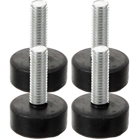 Set Mit 4 Professionellen Gummifüßen, Robuste Möbelgleiter – 4 X 2,5 Cm – Schwarz