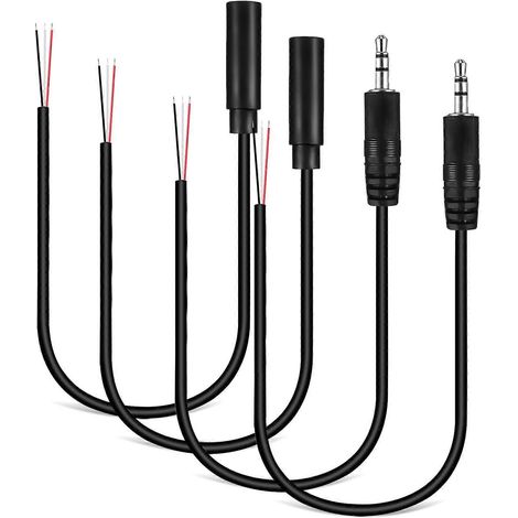 Kopfhörer-verlängerungskabel (4er-pack) Mit Stecker Und Buchse, 3,5-mm-klinkenstecker.