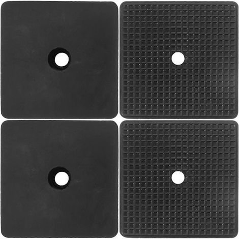 Set Mit 4 Antivibrations-gummipads Für Waschmaschinen Zur Dämpfung Und Zum Schutz Der Waschmaschine Während Des Waschvorgangs. – 5,00 X 5,00 X 1,00 Cm – Schwarz