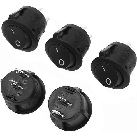 Runde 2-polige Kippschalter, Ein/aus-verriegelung, Für Auto/boot, 10 A/125 V Oder 6 A/250 V – Schwarz
