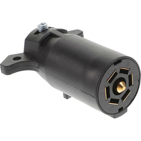 7-poliger Anhängerlicht-anschlussadapter Mit Us-stecker – 9,27,5 Cm – Schwarz