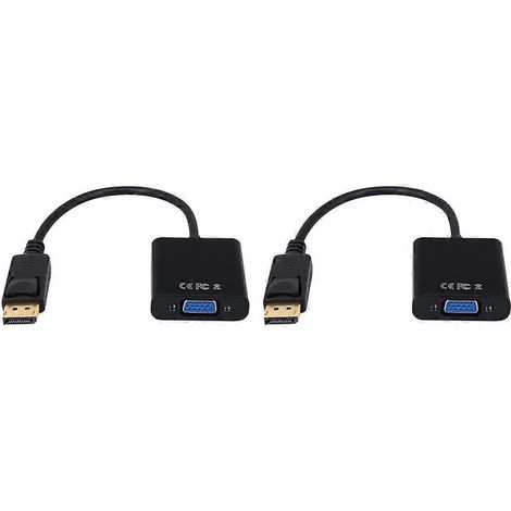 Praktische Displayport-auf-vga-adapterkabel Für Projektoren, Fernseher Und 1080p-led-monitore (schwarz)