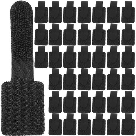 40 Klett-kabelbinder – 9,00 X 2,80 X 0,10 Cm – Schwarz