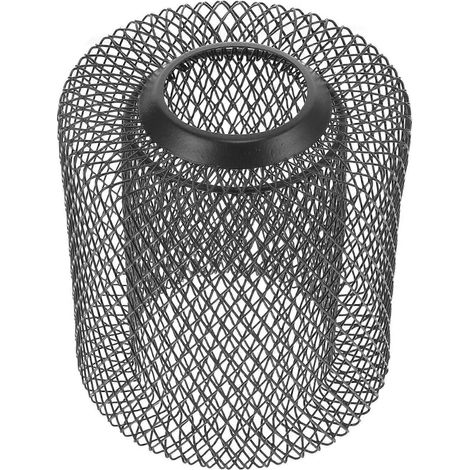 Lampenschirm Aus Eisengewebe, Zweilagige Geometrische Deckenleuchte – 12,00 X 10,00 X 10,00 Cm – Schwarz