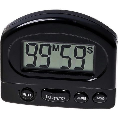 Großer Digitaler Elektronischer Küchentimer Mit Magnetischem Ständer Für Kochen, Sport, Spiele, Büro Und Meetings (schwarz) – 8,20 X 6,20 X 1,70 Cm – Schwarz